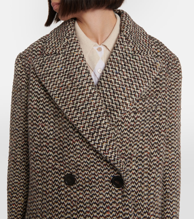 Miu Miu Wool And Silk-blend Bouclé Coat In Multicoloured