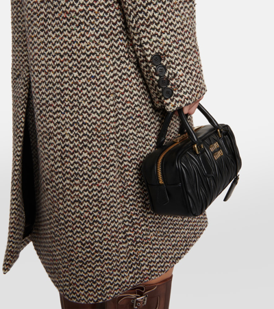 Miu Miu Wool And Silk-blend Bouclé Coat In Multicoloured