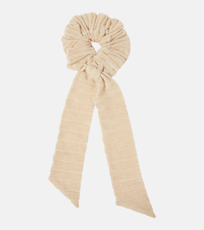 Shop Loro Piana Cocooning Cashmere Scrunchie In Beige