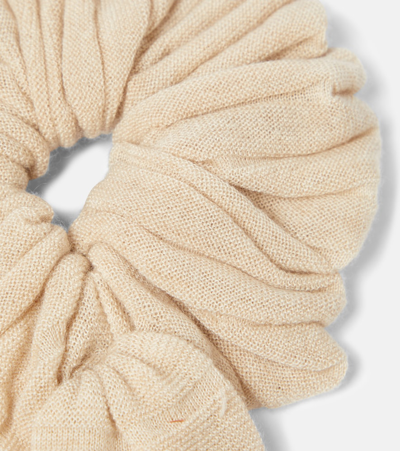 Shop Loro Piana Cocooning Cashmere Scrunchie In Beige