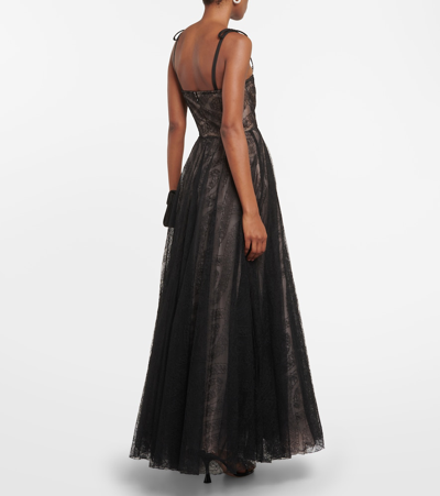 Shop Giambattista Valli Bow-detail Lace Gown In Black