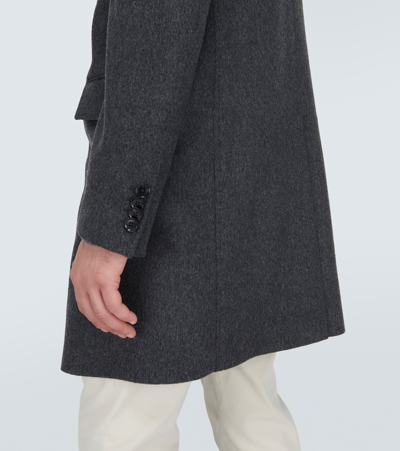 Shop Zegna Wool-blend Coat In Grey