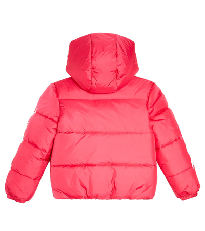 Off-white Bookish Logo-print Puffer Jacket In Pink