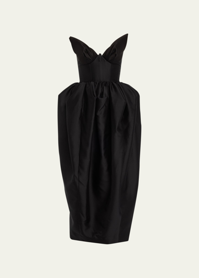 Shop Zimmermann Matchmaker Strapless Bustier Midi Dress In Black