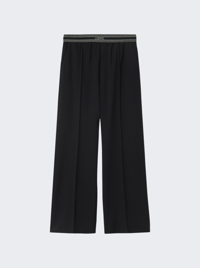 Shop Loewe Wool Pants In Black
