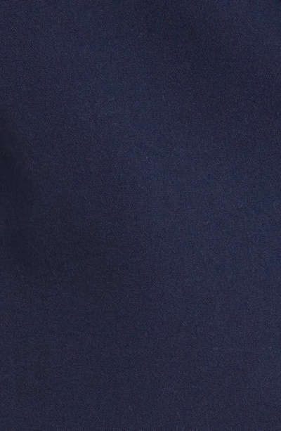 Frame Strong Shoulder Crop Blazer In Navy