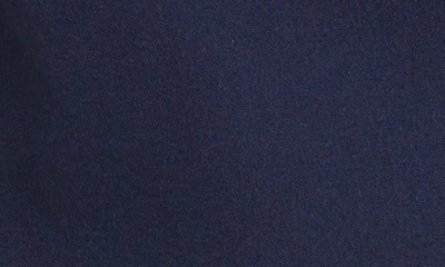 Frame Strong Shoulder Crop Blazer In Navy
