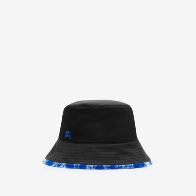 Shop Burberry Reversible Nylon Bucket Hat In Black