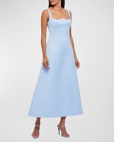 Shop Leo Lin Odette Sleeveless A-line Midi Dress In Sky Blue