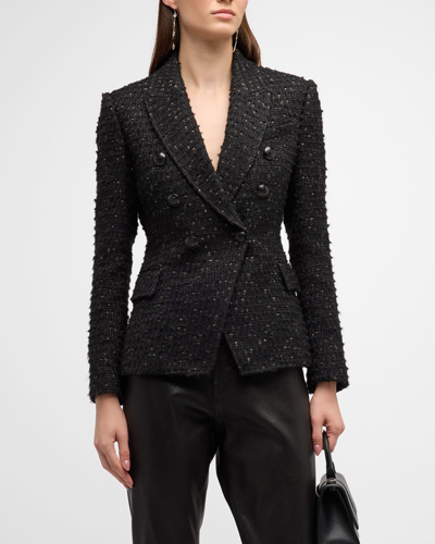 Shop A.l.c Chelsea Tweed Tailored Jacket In Black