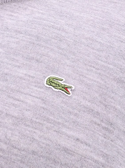 Shop Comme Des Garçons Wool Sweater With Frontal Lacoste Patch In White