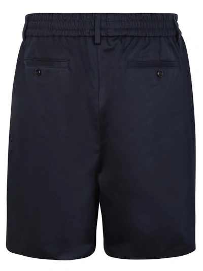 Shop Ami Alexandre Mattiussi Blue Bermuda Shorts In Black