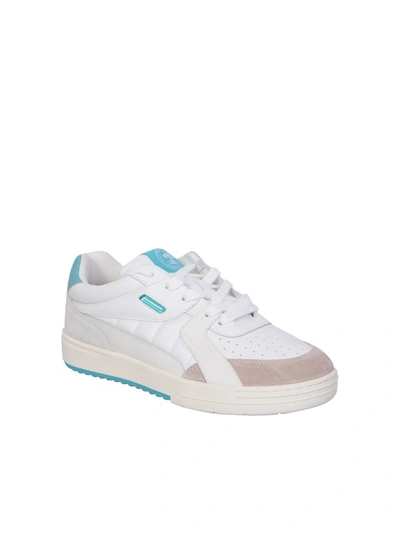 Palm Angels 'palm University' Leather Sneakers In White