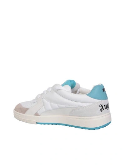 Palm Angels 'palm University' Leather Sneakers In White