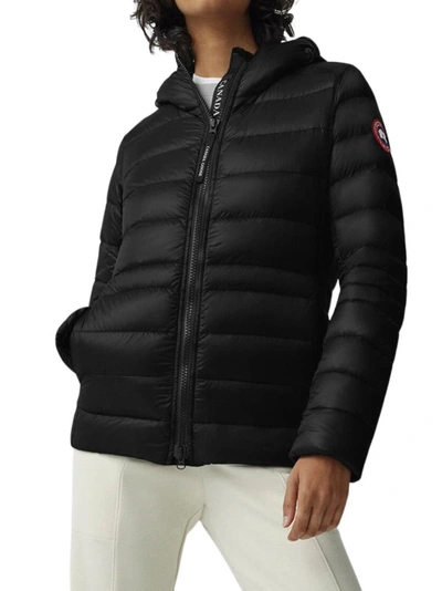 Shop Canada Goose Black Cypress Hooded Jacket