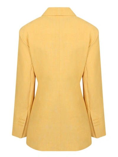 Jacquemus La Veste Tibau Crossover Blazer In Yellow