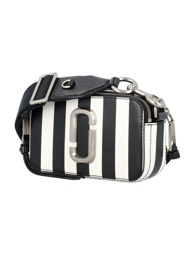 Shop Marc Jacobs Stripe Snapshot Bag In Black