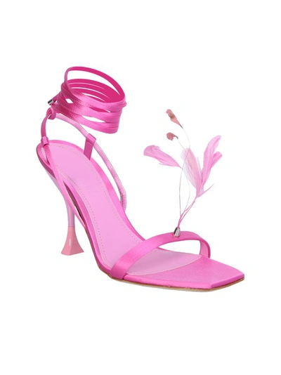 Shop 3juin Pink Leather Sandals
