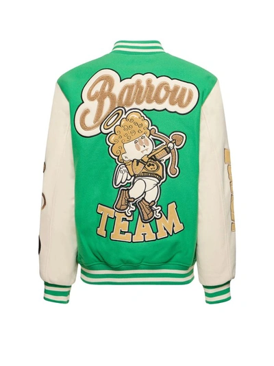 Shop Barrow Bomber Jacket With Logo Patches And Embroideries In Green