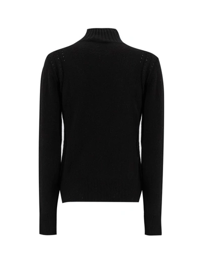 Shop Ermanno Scervino Black Turtleneck Sweater