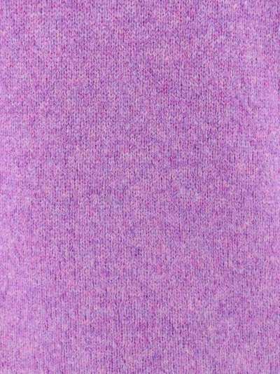 Shop Roberto Collina Wool Blend Sweater With Melange Effect In Purple