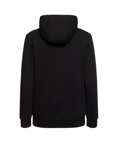Shop Comme Des Garçons Cotton Sweatshirt With Iconic Frontal Patch In Black