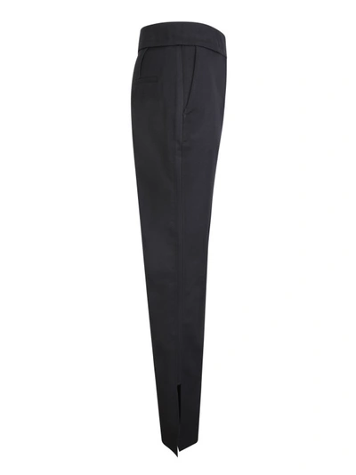 Jacquemus Black Side Slits Trousers In Black