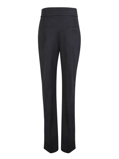 Jacquemus Black Side Slits Trousers In Black