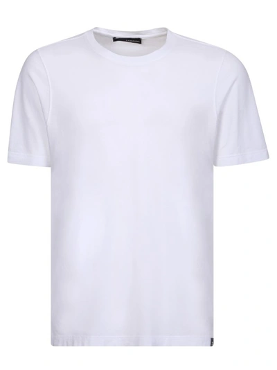 Shop Lardini White Cotton Jersey T-shirt In Purple