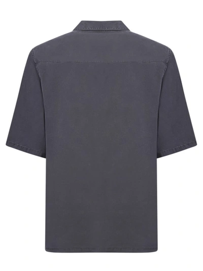 Shop Officine Generale Dark Grey Eren Shirt