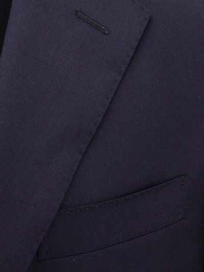 Shop Corneliani Blue Virgin Wool Suit In Black