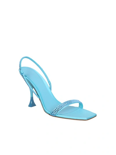 Shop 3juin Blue Leather Sandals