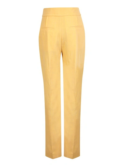 Jacquemus Yellow Side Slits Trousers In Yellow
