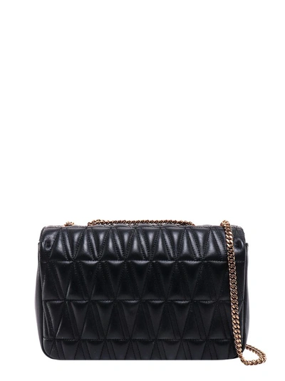 Shop Versace Black Virtus Shoulder Bag