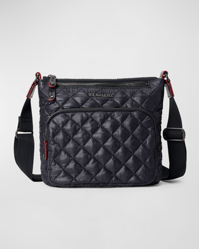 Mz Wallace Metro Scout Deluxe Quilted Crossbody Bag In Black