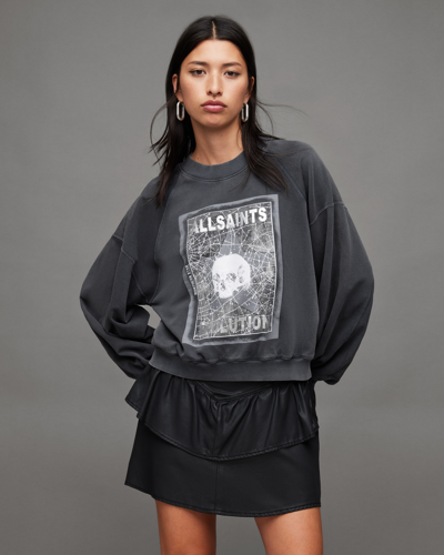 Shop Allsaints Polestar Oversized Tayla Sweatshirt In Black