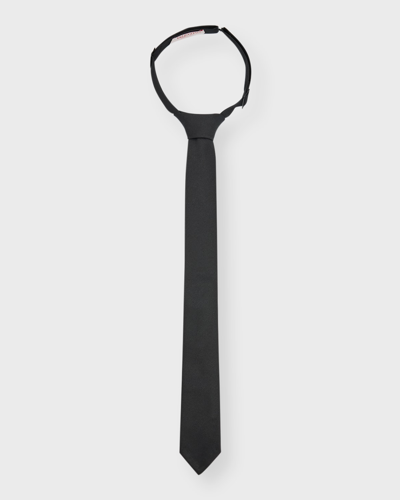 Shop Valentino Skinny Wool Tie In Black