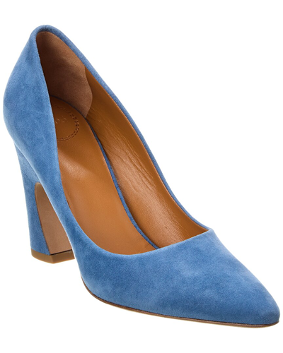 Shop Chloé Oli Suede Pump In Blue