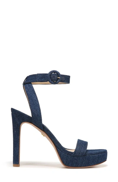 Shop Veronica Beard Darcelle Ankle Strap Stiletto Sandal In Mountain Blue