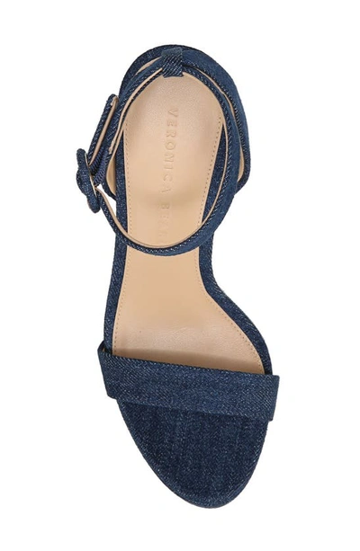 Shop Veronica Beard Darcelle Ankle Strap Stiletto Sandal In Mountain Blue