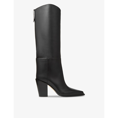 Jimmy Choo Stiefel Mit Spitzer Kappe 80mm In Black