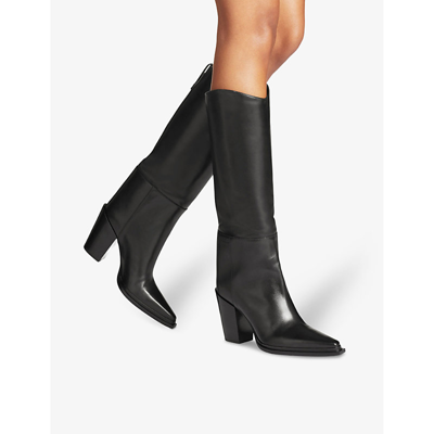 Jimmy Choo Stiefel Mit Spitzer Kappe 80mm In Black