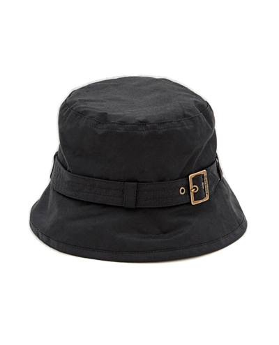 Shop Barbour Kelso Wax Belted Hat In Black