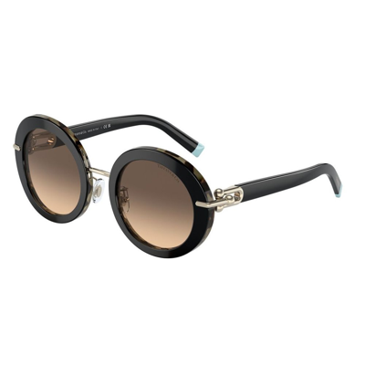 Shop Tiffany & Co . Round Frame Sunglasses In Black