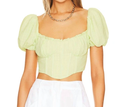 Shop Astr Paola Corset Top In Lime In Green