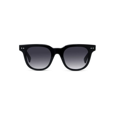 Shop Kenzo Round Frame Sunglasses In Black