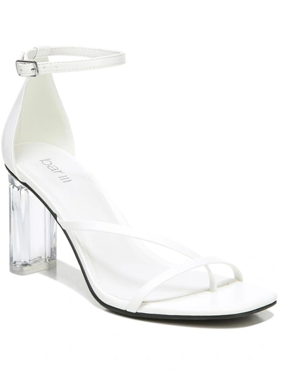 Shop Bar Iii Blakke Womens Faux Leather Dressy Dress Sandals In White