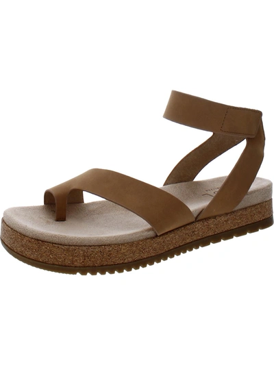Shop Soul Naturalizer Divina Womens Faux Leather Ankle Strap Platform Sandals In Brown