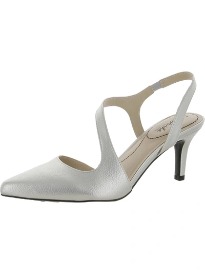 LIFESTRIDE SANTORINI WOMENS FAUX LEATHER SLIP ON PUMPS 