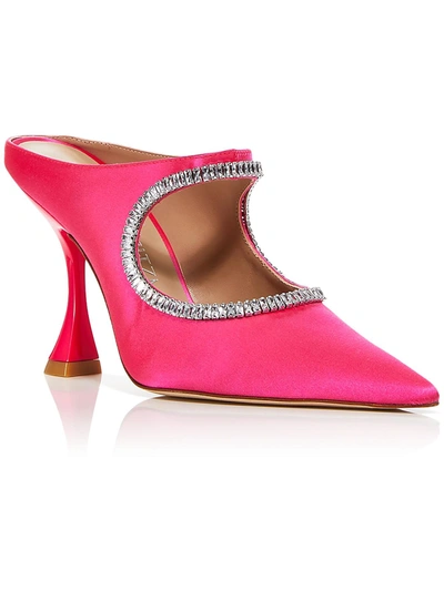 Shop Stuart Weitzman Xcurve Crystal 100 Womens Embellished Pointed Toe Pumps In Pink